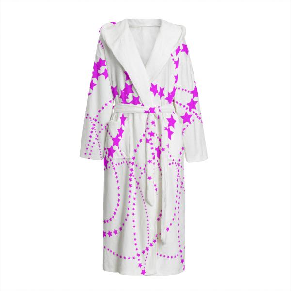 Bunter Bademantel Roxy aus Flanell – flauschig & farbenfroh, Größen S–2XL